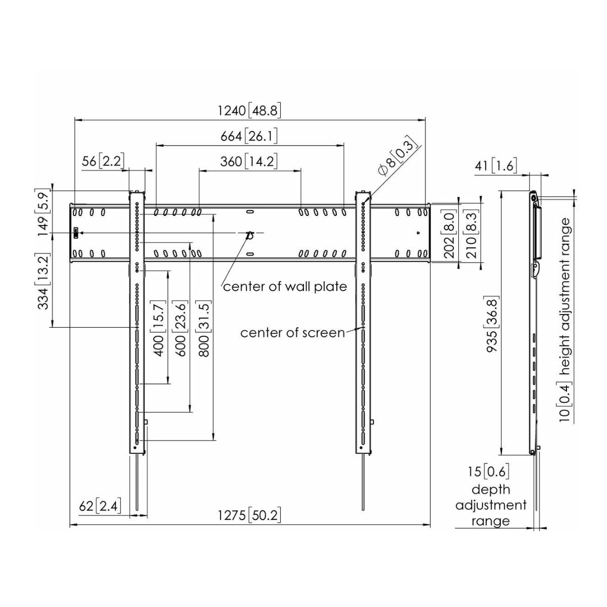 Vogels PFW 6900 Fiksni stenski TV nosilec, 80" do 120", 160kg