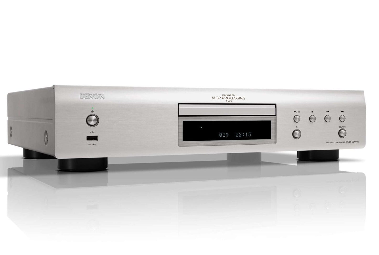 Podrobna slika Denon DCD-900NE predvajalnika, ki poudarja premijsko konstrukcijo in eleganten dizajn.