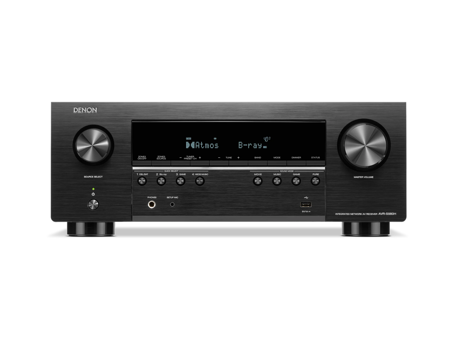 Denon AVR-S980H - 7.2 AV rereiver - Dolby Atmos 3D surround, HEOS