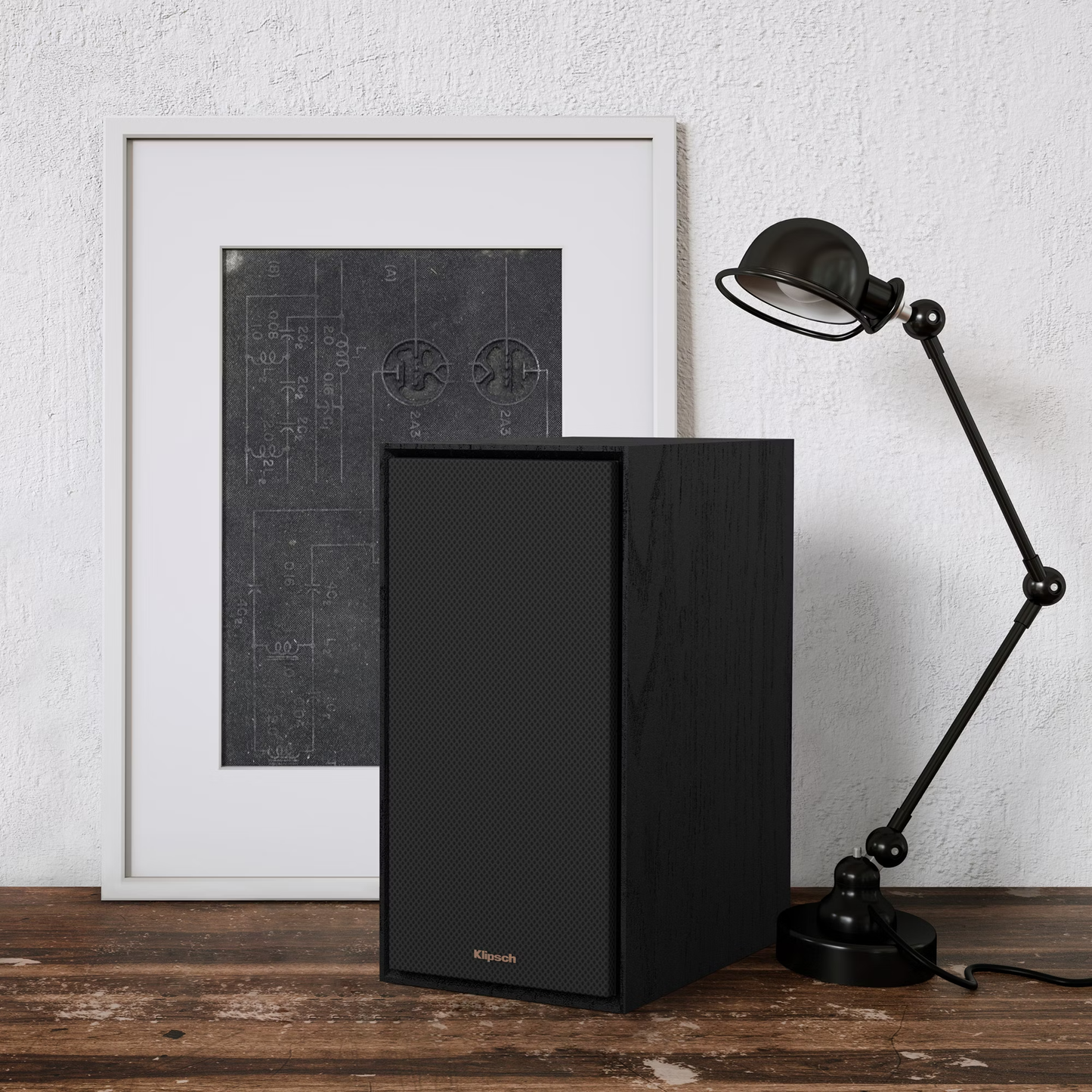Dvosistemska "bookshelf" zvočnika Klipsch R-50PM s kakovostnim zvokom in elegantnim dizajnom.