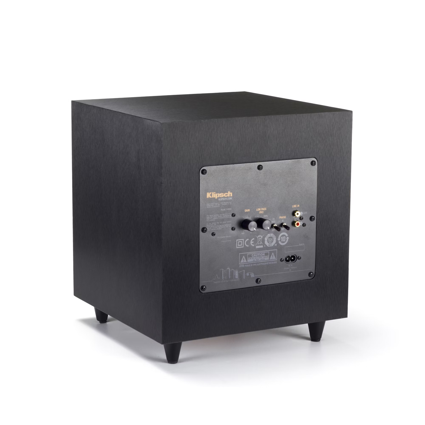 8" Klipsch Reference R-8 SW subwoofer z Down-Firing dizajnom za večji bas.