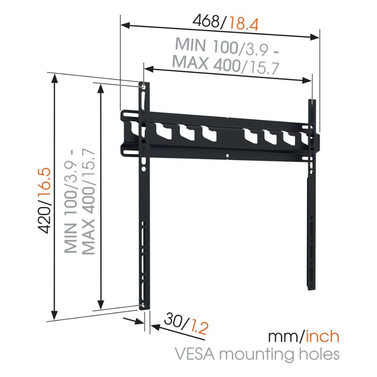 Vogels MA 3000 Fiksni stenski TV nosilec 32" do 65", 60kg