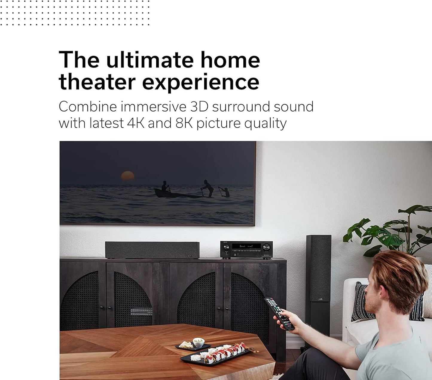 Denon AVR-X1700H: 8K AV sprejemnik s podporo za Dolby Atmos, DTS:X in drugimi zvočnimi tehnologijami.