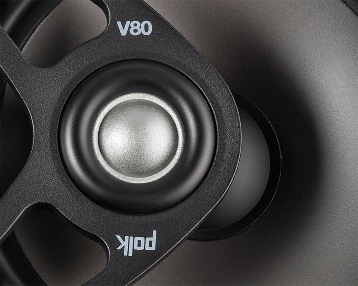 Polk V80: 8-palčni Dynamic Balance polipropilenski nizkotonec in 1-palčni svileni visokotonec za izjemno jasnost zvoka.