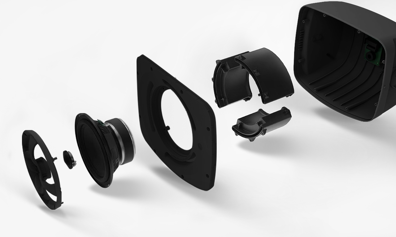 Klipsch RSM-800 – Tractrix Hyperfold Port za globoke in čiste base.