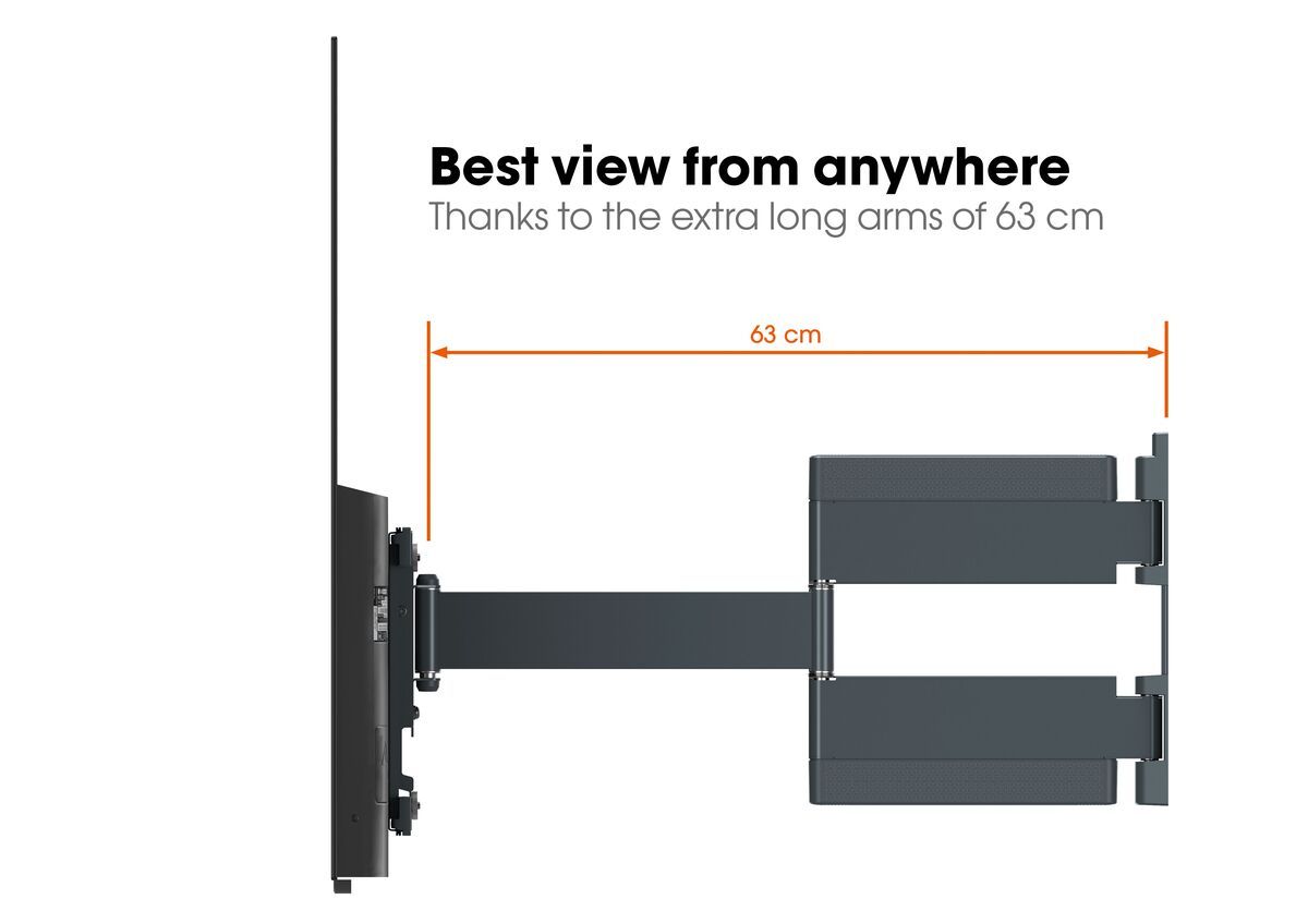 Vogels THIN 546 ExtraThin Full motion stenski TV nosilec OLED, 40" do 65", 180°, 30kg, črn