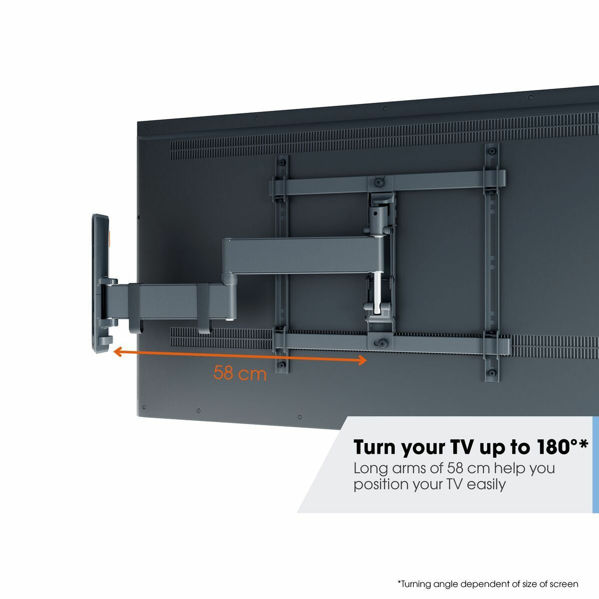 Vogels TVM 3443 Full-Motion nosilec za TV, 32" do 65", 20°+180°, 25kg, Črn ali bel