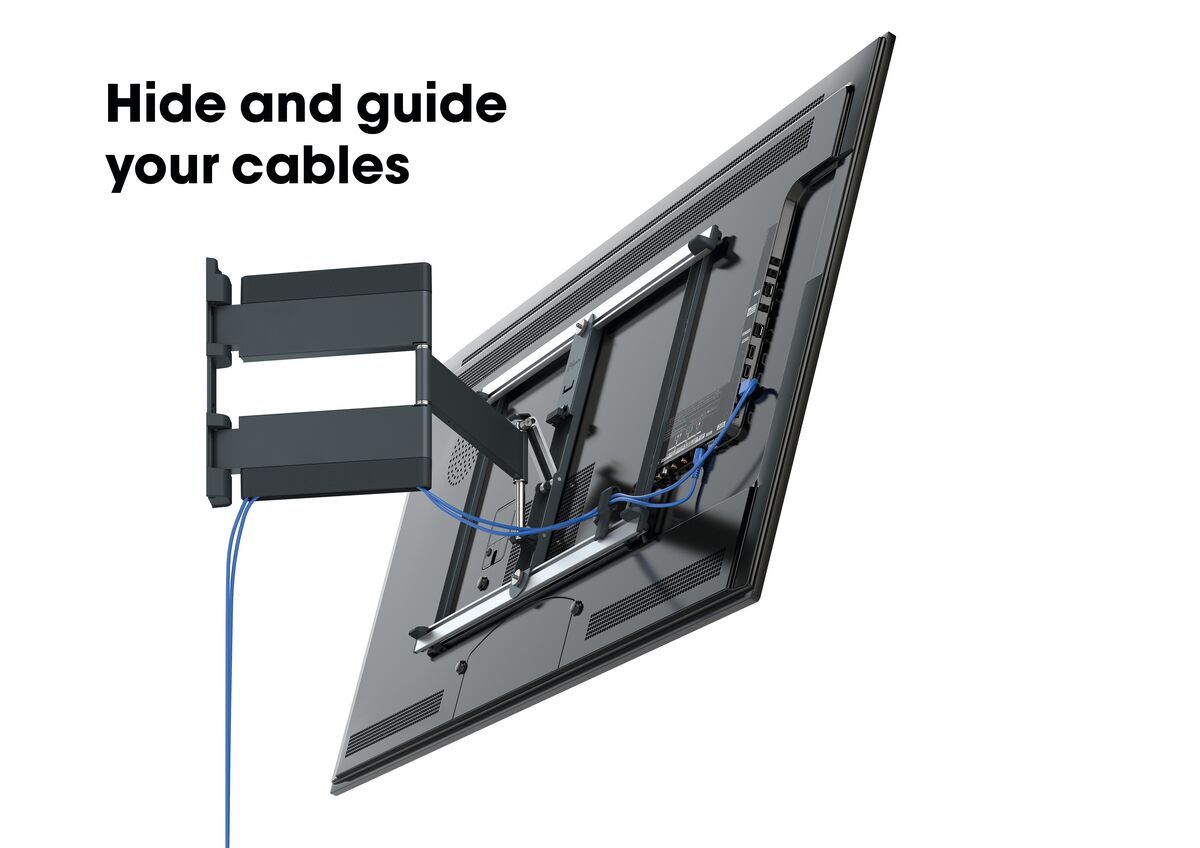 Vogels THIN 545 Full motion stenski TV nosilec, 40" do 65", 180°+20°, 25kg, črn ali bel