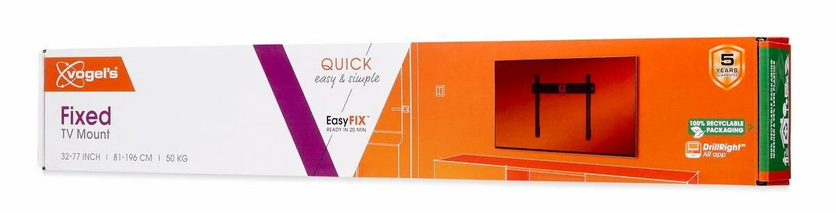 Vogels TVM 1403 Quick Fiksni TV stenski nosilec, 32" do 77", 50kg, črn