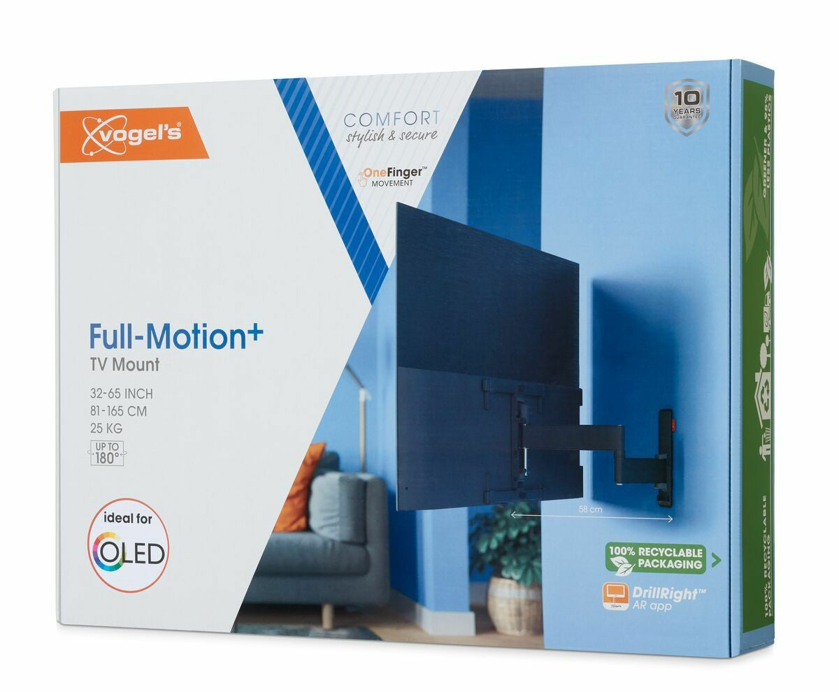 Vogels TVM 3463 Full-Motion OLED stenski nosilec, 32" do 65", 20°+180°, 25kg, črn
