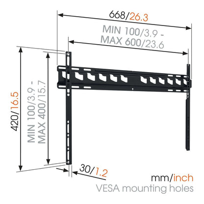 Vogels MA 4000 Fiksni stenski TV nosilec 40" do 80", 80kg