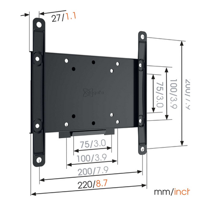 Vogels MA 2000 Fiksni stenski TV nosilec 19" do 43", 30kg