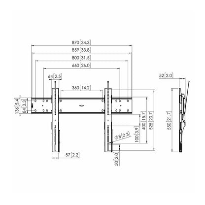 Vogels PFW 6810 Nagibni stenski TV nosilec, 55" do 80", 15°, 75kg
