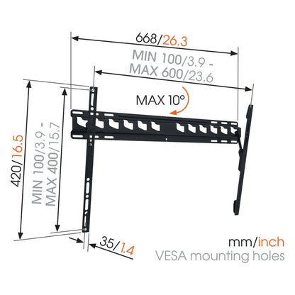 Vogels MA 4010 Nagibni stenski TV nosilec 40" do 80", 10°, 60kg