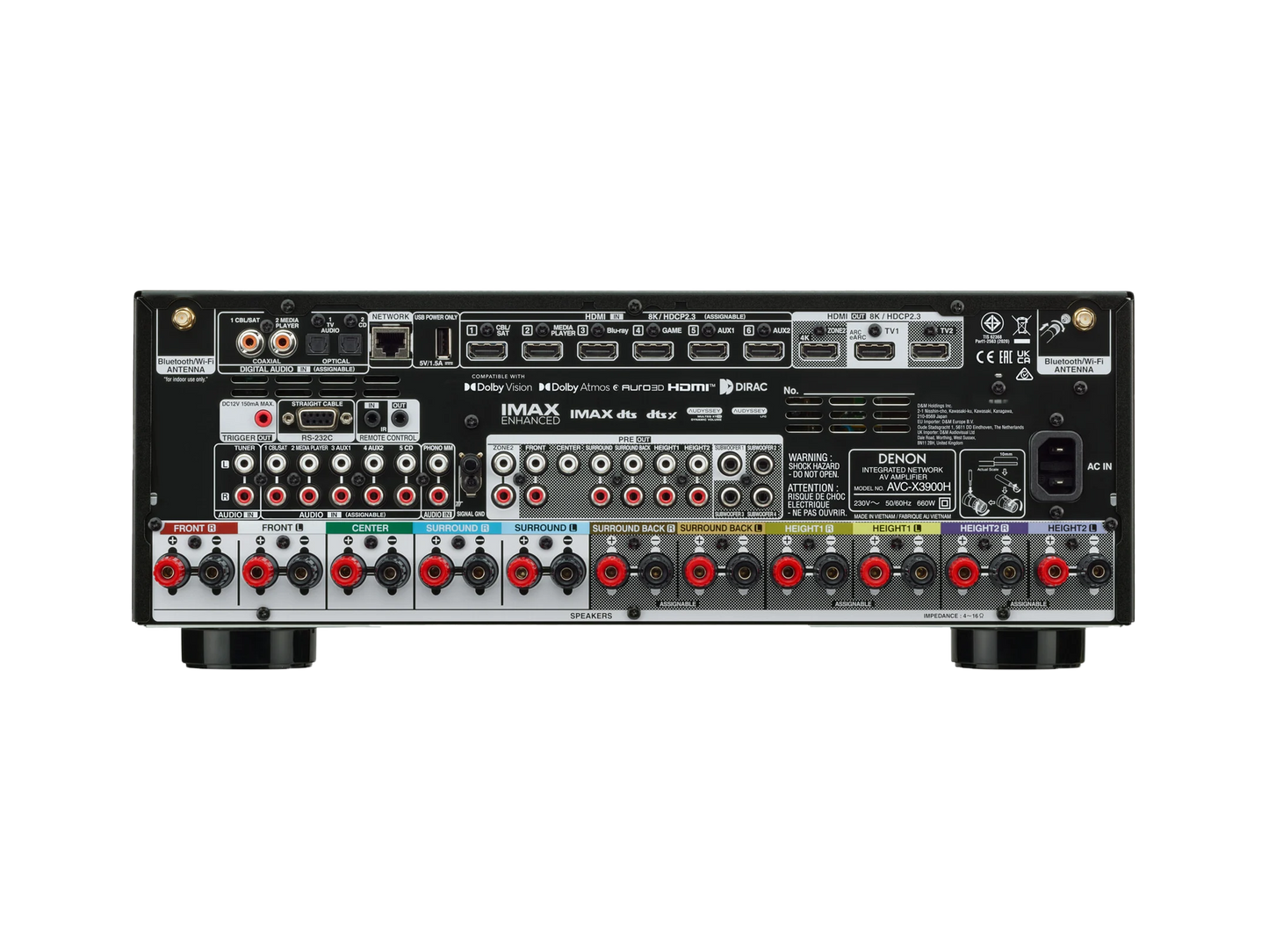 Denon AVC-X 3900H 9.4 kanalni AV ojačevalnik 8k, Dolby Atmos, HEOS