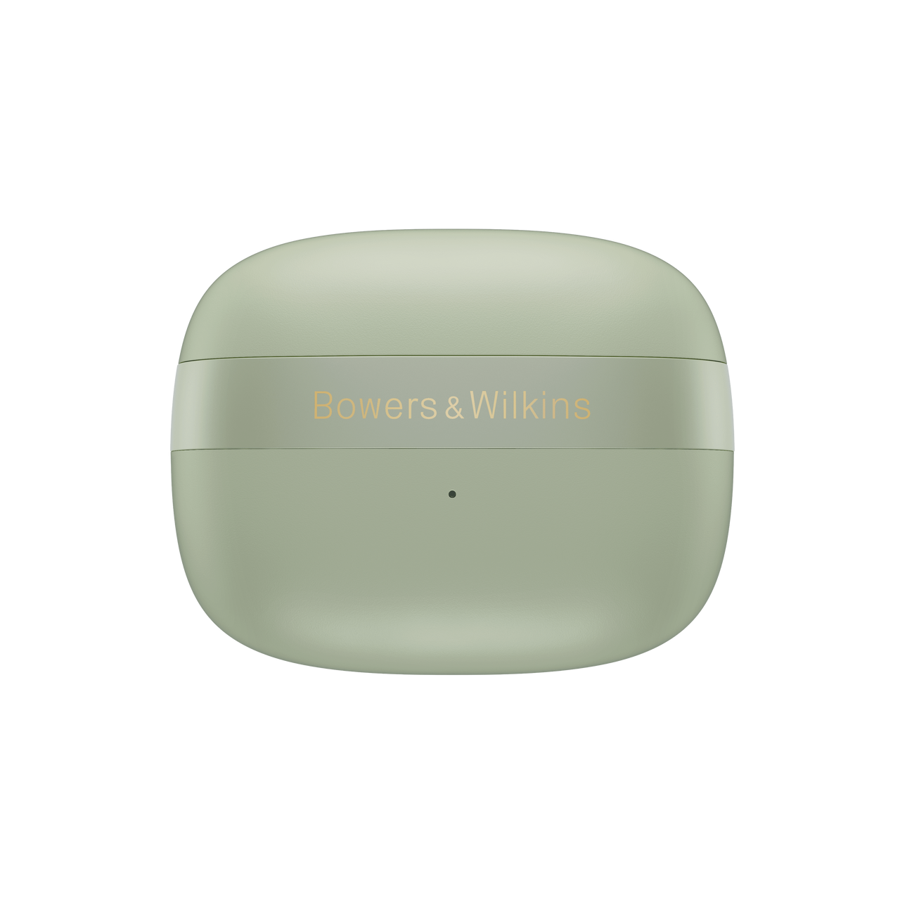Bowers & Wilkins Pi8 Jade Green ušesne slušalke v elegantnem ohišju za polnjenje in shranjevanje v edinstveni zeleni barvi.