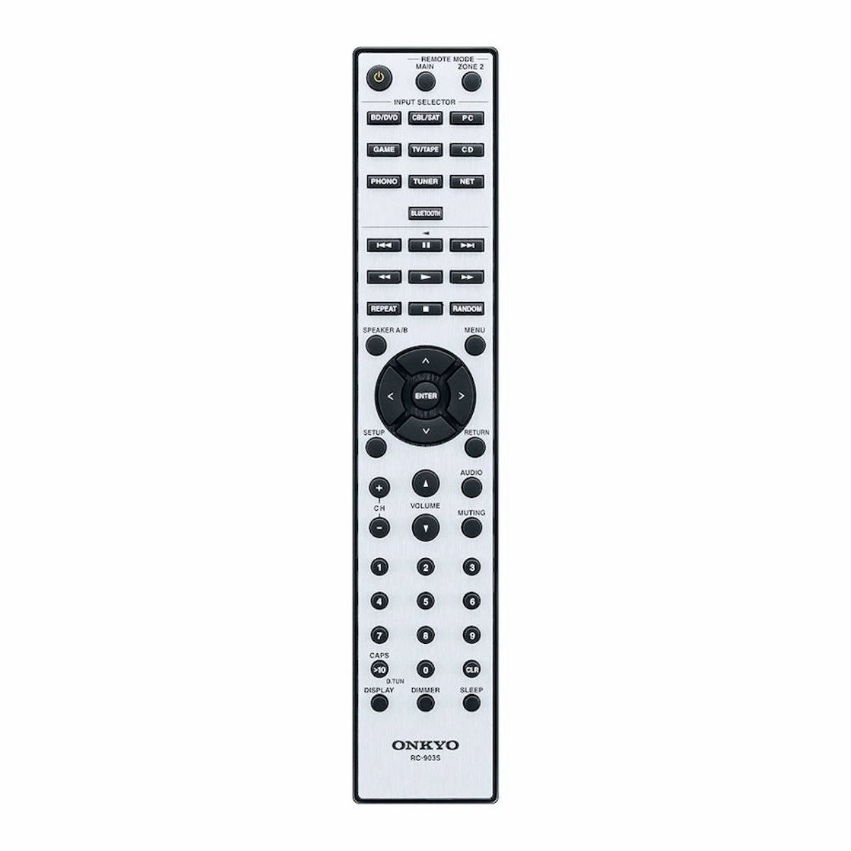 Onkyo TX-8270 s priloženim daljinskim upravljalnikom | Sprejemnik opremljen z daljinskim upravljalnikom za udobno upravljanje in nadzor glasnosti.