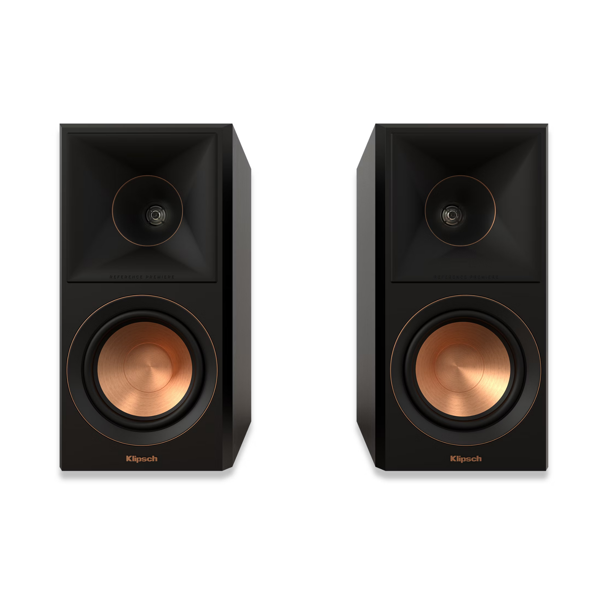 Klipsch Reference Premiere RP-500M II zvočniki z logotipom Klipsch.