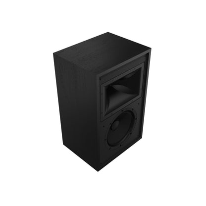 Klipsch Rebellion črn bookshelf zvočnik – perspektivni pogled z boka