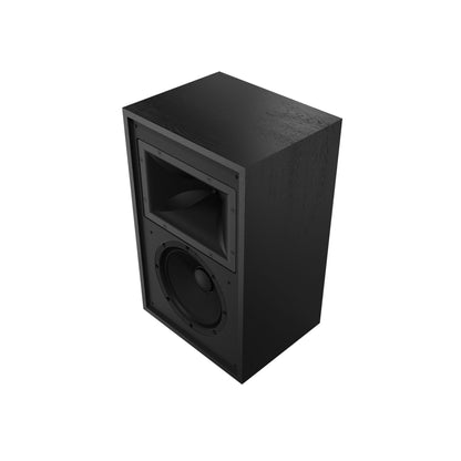 Klipsch Rebellion v črni izvedbi – perspektivni pogled na kompaktni Hi-Fi zvočnik