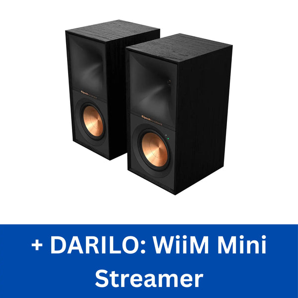 Klipsch R-50PM aktivna zvočnika, ki združujeta klasičen Klipsch zvok z vrhunsko vsestranskostjo za vsak sodoben dom.