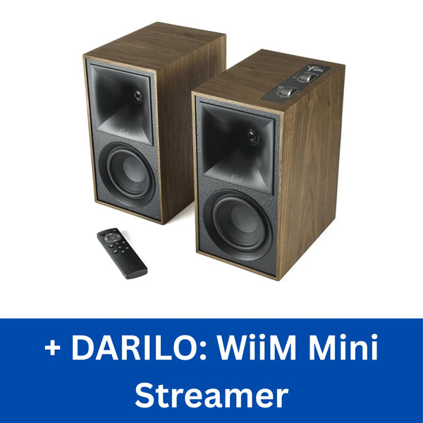 Klipsch Heritage The Fives, 4.5" par aktivnih zvočnikov, mat črna ali oreh