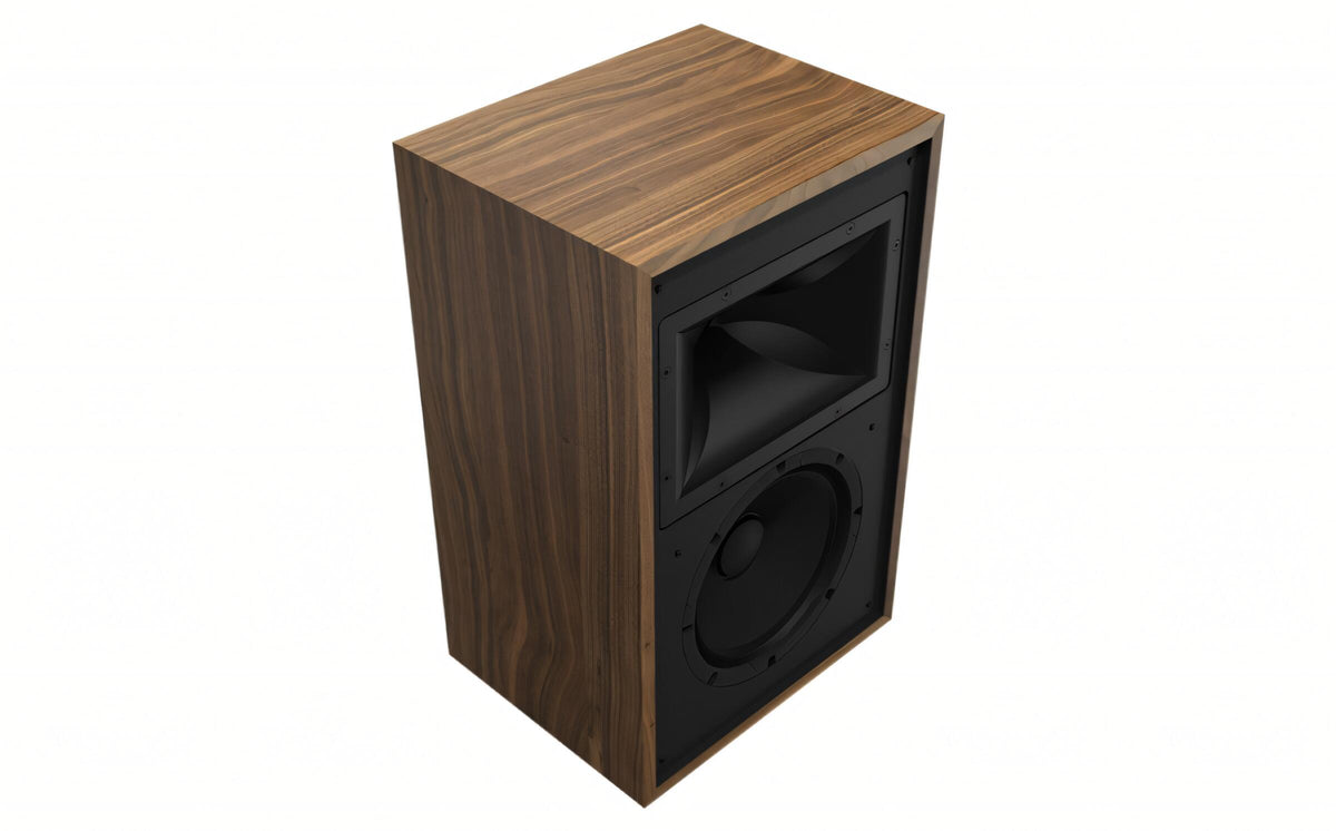 Klipsch Rebellion Heritage zvočnik v oreh izvedbi – bočni perspektivni pogled