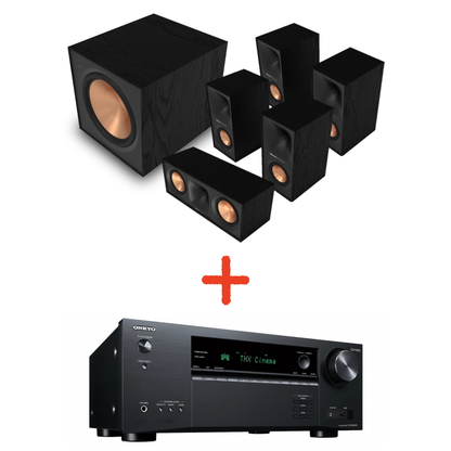 Klipsch Reference Bookshelf Plus 5.1 – zvočniški sistem 5.1 z AV-receiverjem Onkyo TX-NR6100