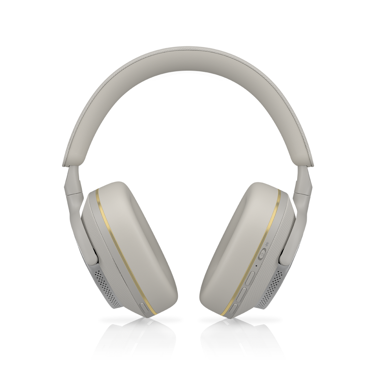 Slika Bowers & Wilkins PX7 S2e Cloud Grey z mehkimi ušesnimi blazinicami in udobno obliko za dolgotrajno nošenje.