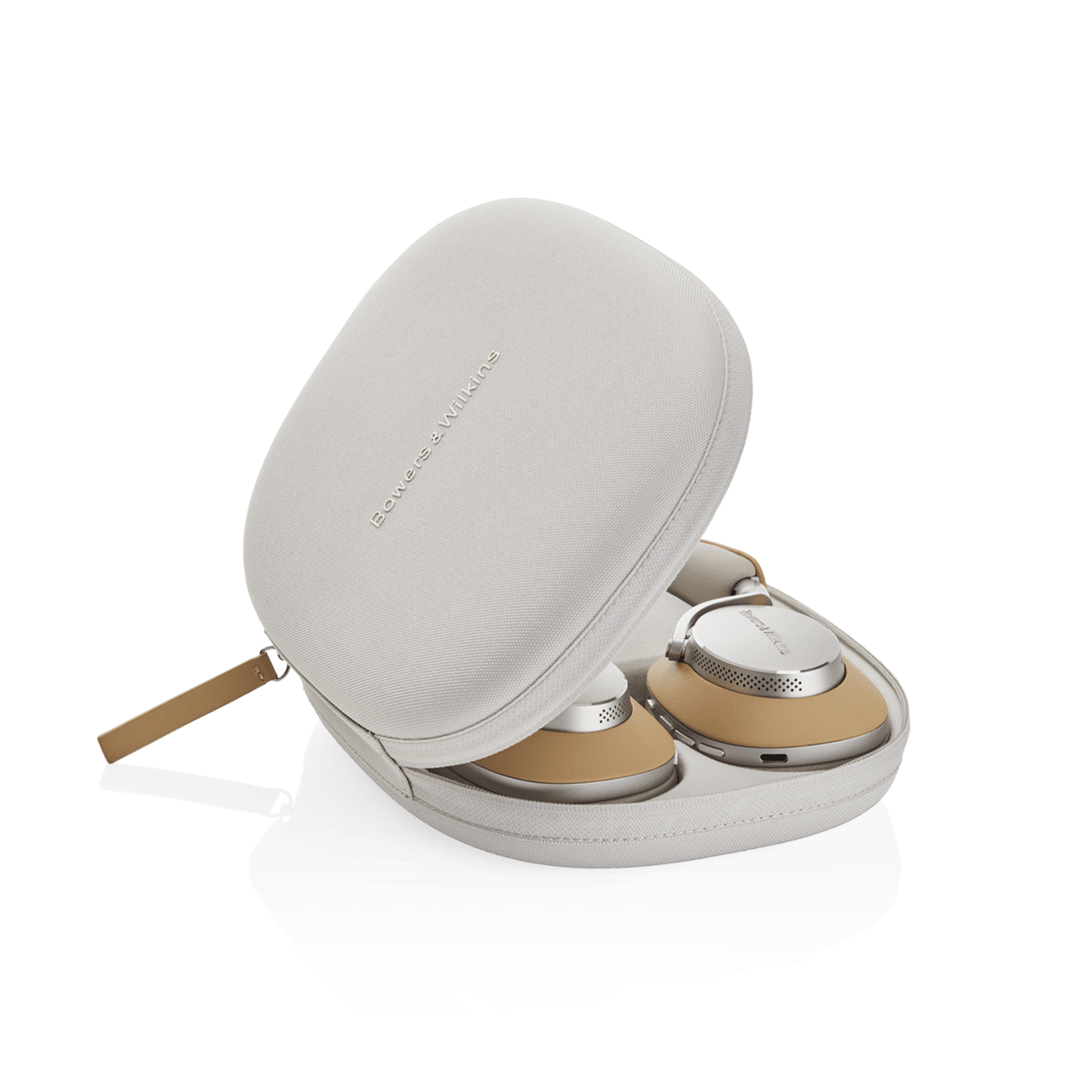Bowers & Wilkins PX8 brezžične naglavne slušalke z odpravljanjem hrupa ANC, Tan