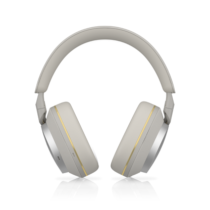 Podrobna slika Bowers & Wilkins PX7 S2e Cloud Grey, ki prikazuje prefinjeno sivo barvo in kakovostne materiale.