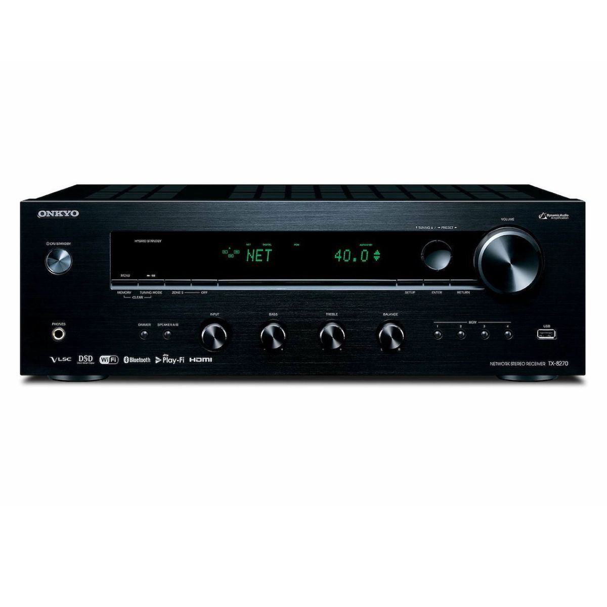 Onkyo TX-8270 DAB sprejemnik med predvajanjem radia | Sprejemanje digitalnih radijskih postaj z visokokakovostnim zvokom in enostavno navigacijo na zaslonu.
