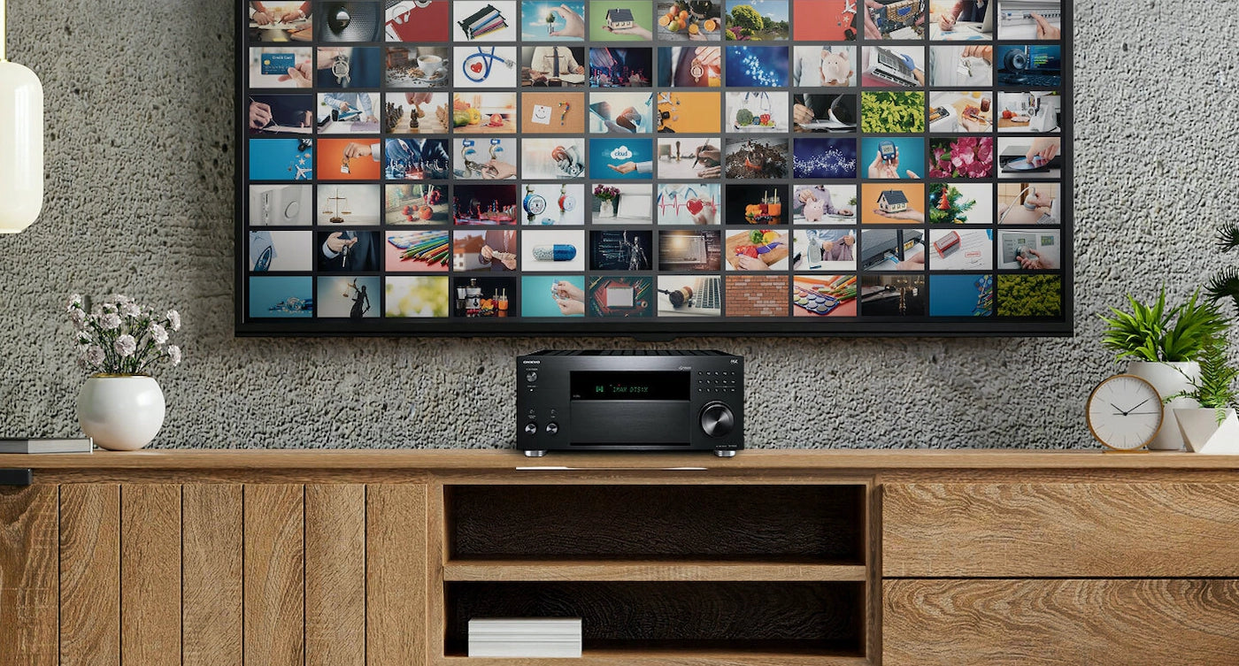 Onkyo TX-RZ50 – povezljivost s pametnim domom | Združljiv z glasovnimi asistenti Alexa in Google ter brezžičnim pretakanjem glasbe.