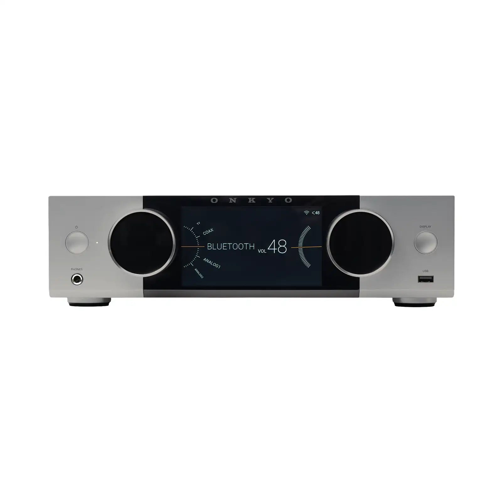 Kompaktna zasnova ojačevalnika Onkyo Muse Y-40 s poudarkom na kakovosti aluminijastega ohišja.