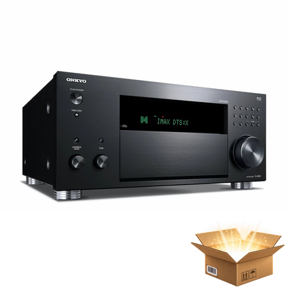 Onkyo TX-RZ50 Open Box 9.2-kanalni 8K AV sprejemnik v črni izvedbi z oznako odprte embalaže