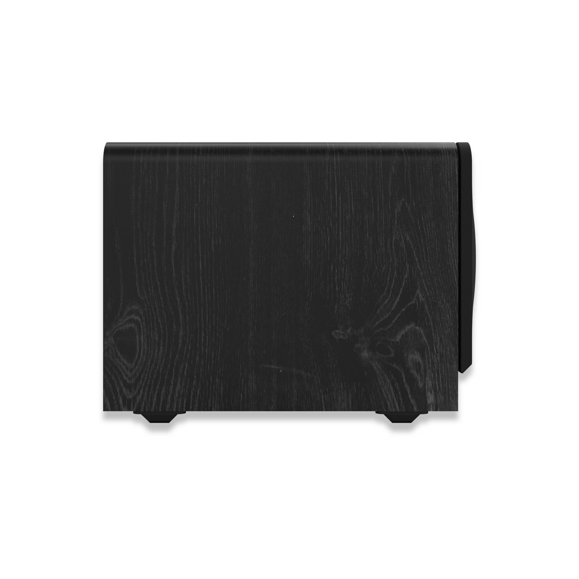 Slika Klipsch RP-1200SW subwooferja iz različnih kotov.