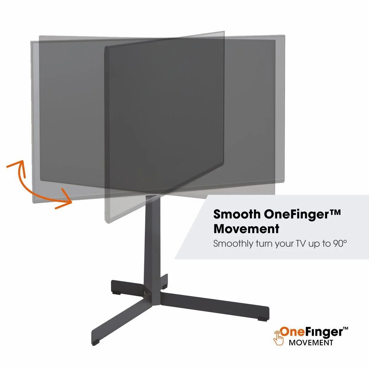 Vogels TVS 3690: Talno stojalo z vrtenjem 90° za prilagodljivo pozicioniranje TV zaslona (40-77") do 50kg.