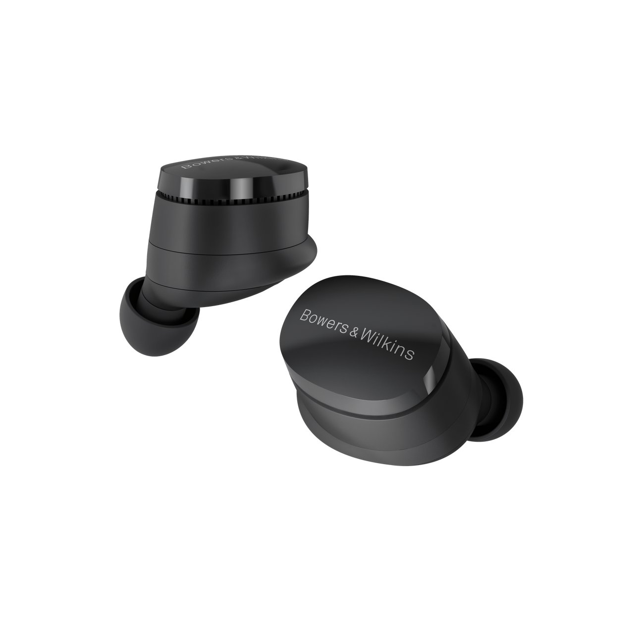 Podrobna slika Bowers & Wilkins Pi6 Storm Grey, ki prikazuje prefinjeno sivo barvo in kakovostne materiale.