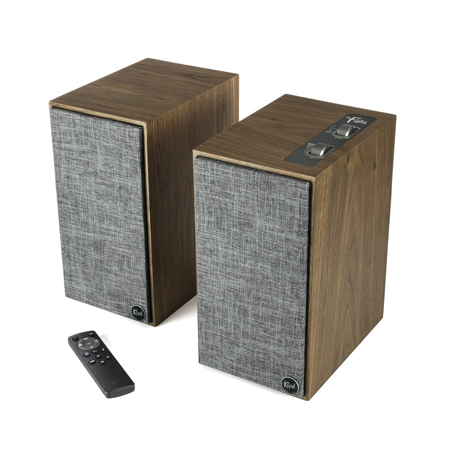 Aktivni zvočniki Klipsch Heritage The Fives – 60W nizkotonec in 20W visokotonci za kristalno čist zvok.