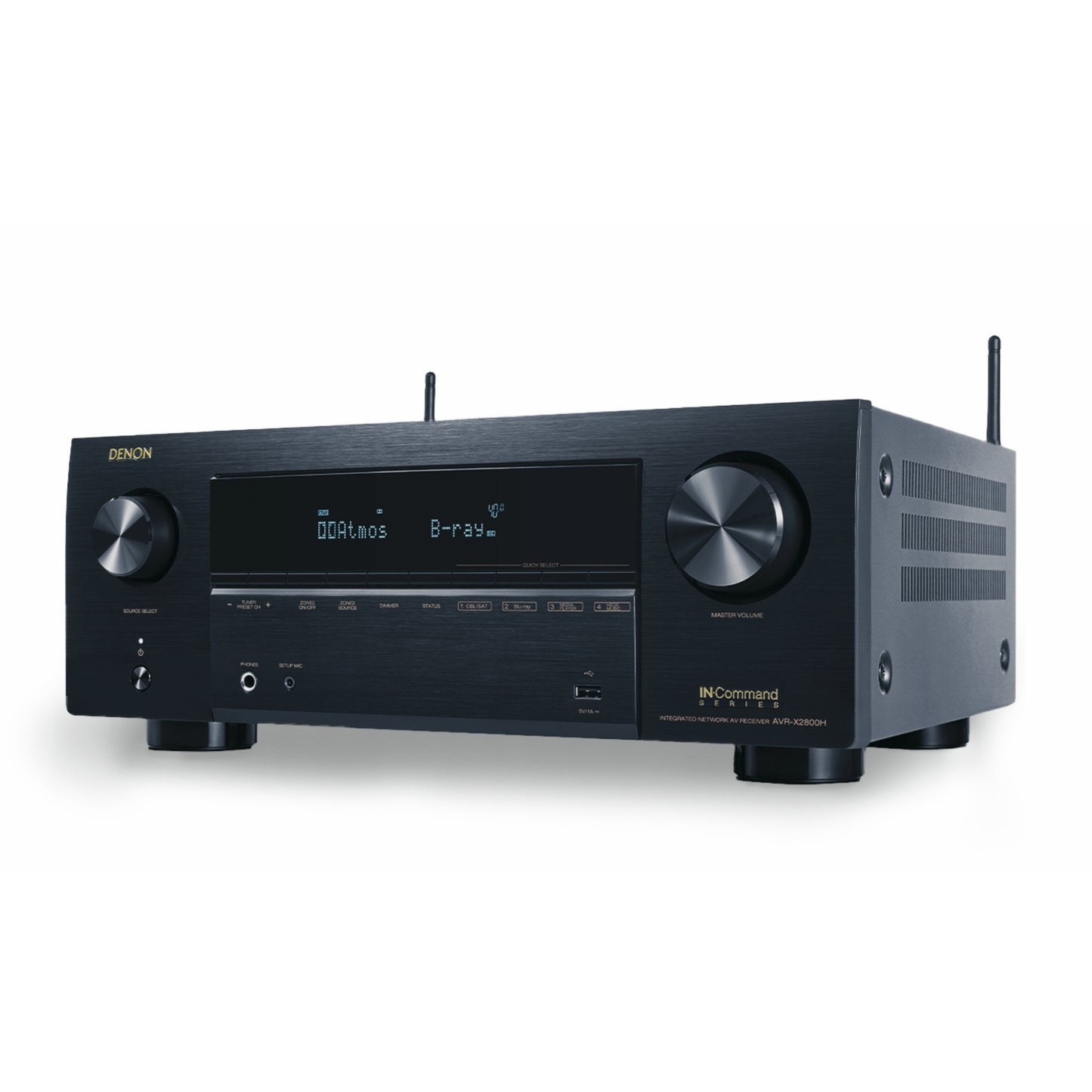Denon AVR-X2800H DAB sprejemnik v elegantni črni barvi, ki se prilega vsakemu domačemu kinu