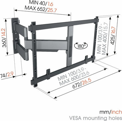 Vogels TVM 5645 ELITE Full motion stenski TV nosilec, 40" do 77", 45kg