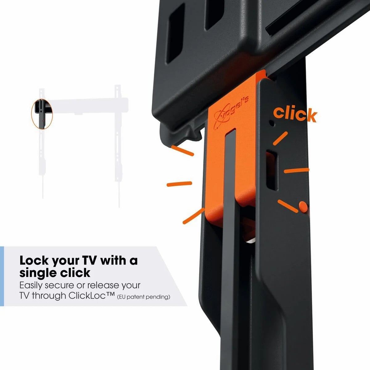 Vogels TVM 3413 Nagibni TV nosilec, 32" do 65", 25kg, Črn