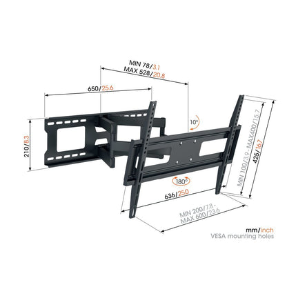 Vogels MA 4040 Full motion stenski TV nosilec, 40" do 77", 35kg, 180°