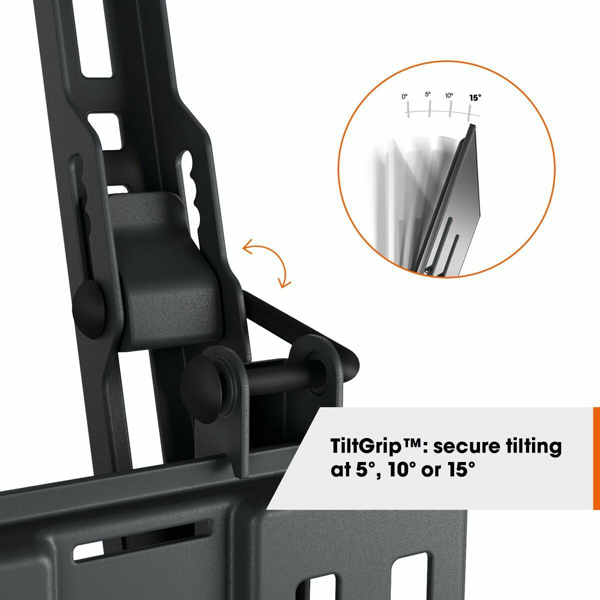 Vogels TVM 1413 Quick Nagibni TV stenski nosilec, 15°, 32" do 65", 25kg, črn