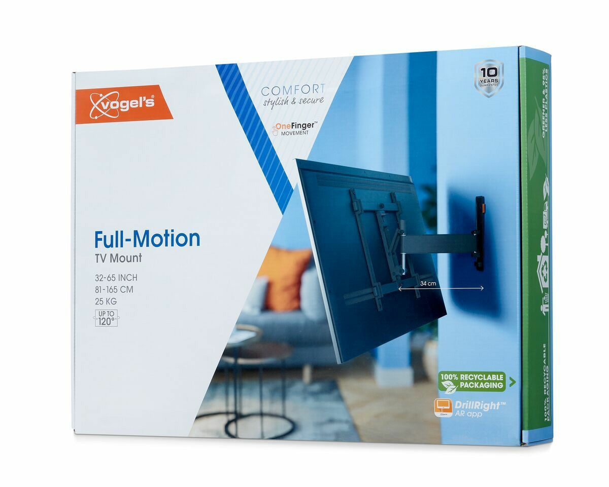 Vogels TVM 3423 Full-Motion nosilec za TV, 32" do 65", 20°+120°, 25kg, Črn